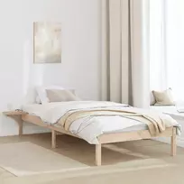 Lova Lovos rėmas Natūrali 90 x 200 cm Kietos pušies mediena