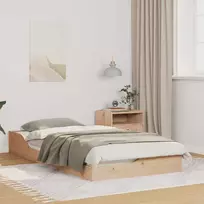 Lova Lovos rėmas Ruda 75 x 190 cm Kietos pušies mediena