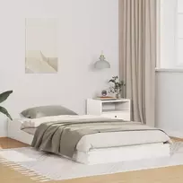 Lova Lovos rėmas Balta 90 x 200 cm Kietos pušies mediena