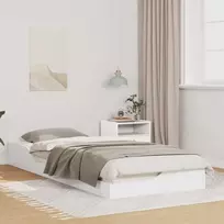 Lova Lovos rėmas Balta 80 x 220 cm Kietos pušies mediena