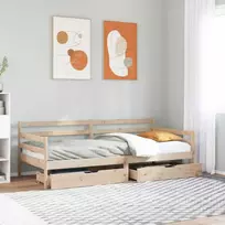 Lova su stalčiais, 90x190cm, pušies medienos masyvas