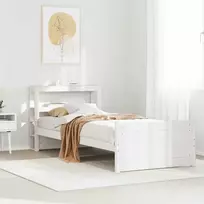 Lova Lovos rėmas su galvūgaliu be čiužinio, baltas, 90x190cm