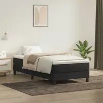 Box Spring Lova be čiužinio Juoda 100x220 cm aksomas