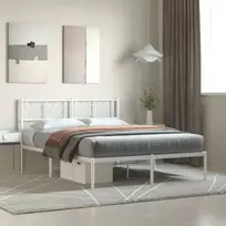 Lova Metalinis lovos rėmas su galvūgaliu, baltos spalvos, 120x200cm