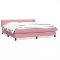 Box Spring Lova su čiužiniais Rožinis 180x210 cm Velvet
