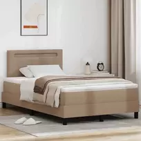 Kiemas lova su čiužiniu Kapučino 120 x 200 cm Dirbtinė oda
