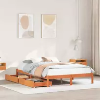 Lova Lovos rėmas be čiužinio, vaško rudas, 160x200cm, pušies masyvas