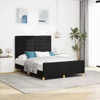 Lova Lovos rėmas su galvūgalio Juoda 140 x 190 cm audinys
