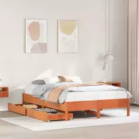 Lova Lovos rėmas be čiužinio, vaško ruda, 120x190cm, pušis