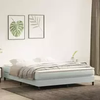 Box Spring Lova be čiužinio Šviesiai pilka 180x220 cm aksomas