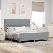Lova Lovos rėmas su galvūgalio Šviesiai pilka 180 x 200 cm audinys