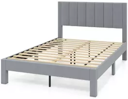 Lova Promotions Platformos lovos rėmas, aptrauktas audiniu, 200x140 cm, pilkas