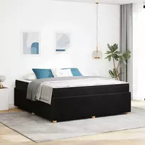 Lova Lovos rėmas su čiužiniu Juoda 180 x 200 cm audinys