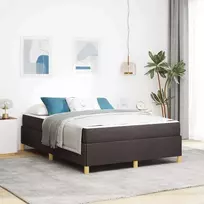 Lova Lovos rėmas su čiužiniu Tamsiai rudas 160 x 200 cm audinys