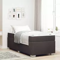 Lova Lovos rėmas su čiužiniu Tamsiai rudas 80 x 200 cm audinys