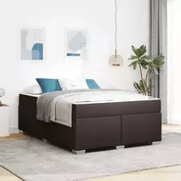 Lova Lovos rėmas su čiužiniu Tamsiai rudas 160 x 200 cm audinys