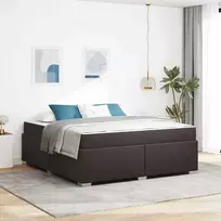 Lova Lovos rėmas su čiužiniu Tamsiai rudas 180 x 200 cm audinys