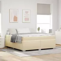 Lovos rėmas su čiužiniu Kreminė 180 x 200 cm audinys