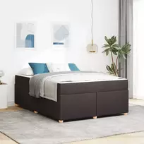 Lova Lovos rėmas su čiužiniu Tamsiai rudas 160 x 200 cm audinys