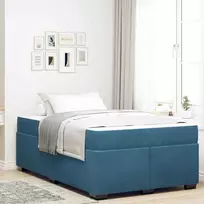 Lova Lovos rėmas su čiužiniu Tamsiai mėlyna 120 x 190 cm audinys