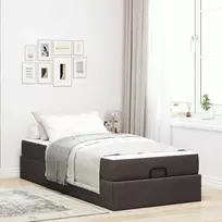 Lova Lovos rėmas su čiužiniu 2 pcs Gelsvai ruda audinys