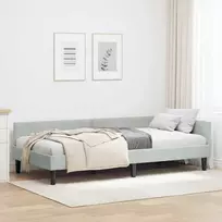Lova Kampinė lovos konstrukcija Šviesiai pilka 80 cm x 200 cm