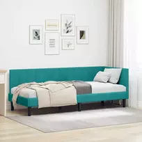 Lova Kampinė lovos konstrukcija Turkio 80 cm x 200 cm Aksomas