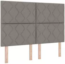 LED Čiužinio Lova su čiužiniu Taupe 160 x 200 cm audinys