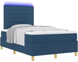 LED Čiužinio Lova su čiužiniu Mėlyna 120 x 200 cm audinys