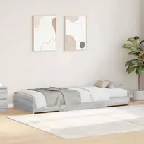 Lova Lovos rėmas Pilkas Sonoma 90 x 190 cm Apdirbta mediena