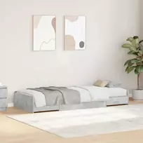 Lova Lovos rėmas Betono pilka 75 x 190 cm Apdirbta mediena