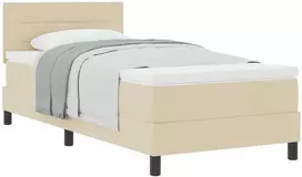 Kiemas lova su pagalve Kreminė 90 x 190 cm audinys