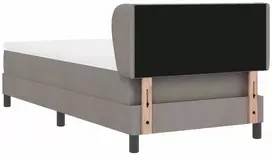 Kiemas lova su čiužiniu su galvūgalio Taupe 90 x 200 cm audinys