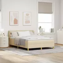 Kiemas lova su čiužiniu Kreminė 140 x 190 cm audinys