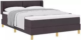 Kiemas lova su čiužiniu Tamsiai rudas 200 x 160 cm audinys