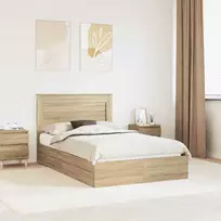 Saugos lova Sonoma ąžuolas 120 x 200 cm Apdirbta mediena