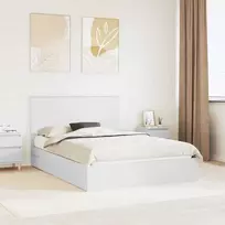 Saugos lova su galvūgalio Balta 140 x 200 cm Apdirbta mediena