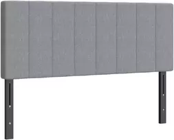 Lova Aosom Galvūgalis 160x10x106/116/126 cm pilkas, metalas