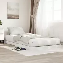Lova Grindų lovos rėmas Balta 96,5 x 200 cm Apdirbta mediena