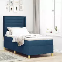 Kiemas lova su LED juostelėmis Mėlyna 80 x 200 cm audinys