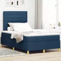 LED Čiužinio Lova su čiužiniu Mėlyna 120 x 190 cm audinys