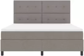 Kiemas lova su čiužiniu su LED Taupe 180 x 200 cm audinys