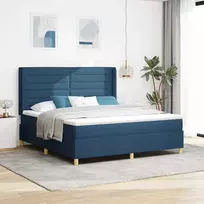 Kiemas lova su LED juostelėmis Mėlyna 180 x 200 cm audinys