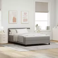 Kiemas lova su čiužiniu su LED Taupe 140 x 200 cm audinys