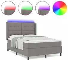 LED Čiužinio Lova su čiužiniu Taupe 140 x 200 cm audinys