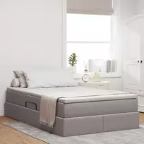 Lova su daiktų laikymo vieta ir čiužiniu Taupe 120 x 200 cm