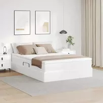 Lova su daiktų laikymo vieta ir čiužiniu Balta 140 x 190 cm