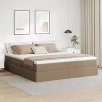 Lova su daiktų laikymo vieta ir čiužiniu Kapučino 160 x 200 cm