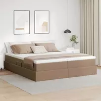 Lova su daiktų laikymo vieta ir čiužiniu Kapučino 180 x 200 cm