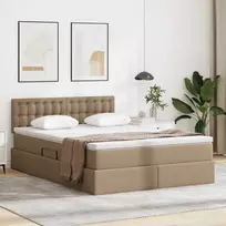 Lova su daiktų laikymo vieta ir čiužiniu Kapučino 140 x 190 cm